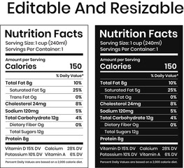 Milk nutrition facts, milk nutrition label, nutrition facts