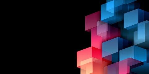 Obraz premium Colorful background with blocks of different colors. The blocks are arranged in a way that creates a sense of depth