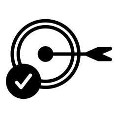 Goal illustration solid icon vector