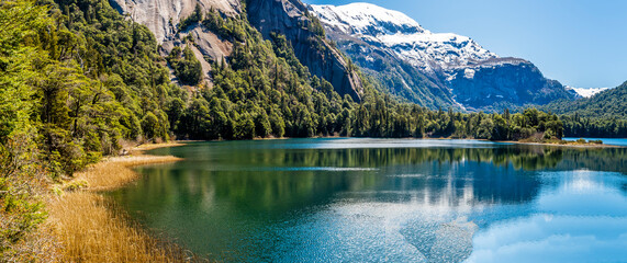 Lake Los Cantaros, Andean glacial origin, Neuquen, Patagonia, Argentina © Sebastian