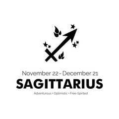 Zodiac sign t-shirt design of sagittarius with white background