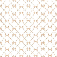 Naklejka premium Vintage Bows Watercolor Pattern, Toys Pattern, Cute Beige Bows Pattern, Cute Nursery Toys Print, Boho Pattern, Use for Printing Textiles. New Born, Gender Neutral.