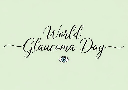 World glaucoma day awareness concept with eye symbol for health promotion design