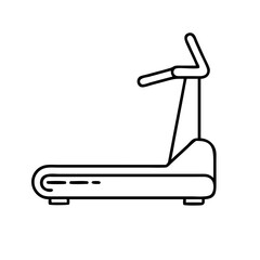 Vector art of treadmill icon vector illustration for gym, fitness, exercise, running, sport, training and health concept