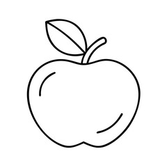 Illustration of a fresh apple with a leaf, a healthy and delicious fruit for a balanced diet and lifestyle