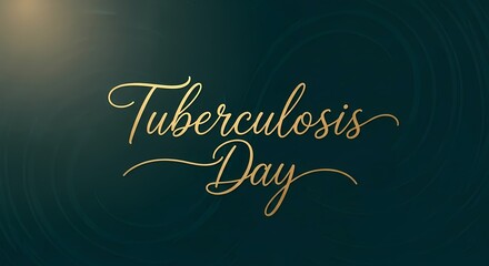 World tuberculosis day design featuring elegant typography on dark background for awareness campaigns and health education
