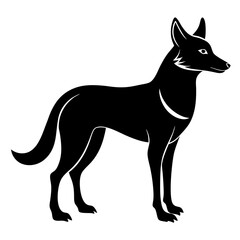 Minimal Dingo Vector Illustration – Black Silhouette