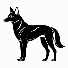 Minimal Dingo Vector Illustration – Black Silhouette
