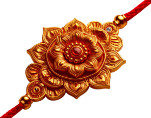 Minimalist Raksha Bandhan Card with 3D Embossed Rakhi and Gold Accents, Angled Perspective, Isolated (3)