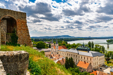 Danube river from the Basilica from Esztergom