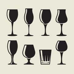 set of wine glasses