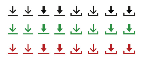 Repeated Download Icon Pattern Vector