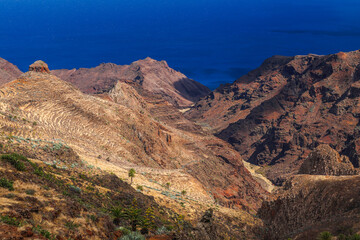Scenic alpine landscape in La Gomera Island, Canary Archipelago, Spain, Europe