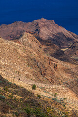 Scenic alpine landscape on the south coast of La Gomera Island, Canary Archipelago, Spain, Europe	