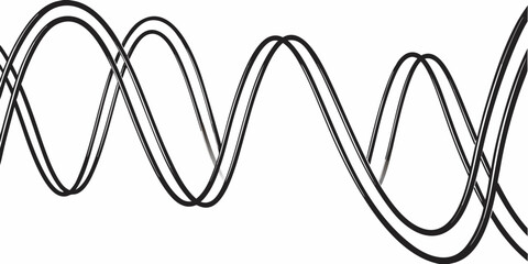 Abstract black and white wavy lines creating a dynamic and flowing pattern with a sense of movement