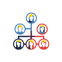 Vector icon representing corporate structure and leadership.