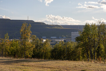 The old city center of Kiruna, Sweden, being demolished in autumn.
