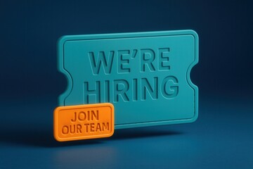 We're hiring and join our team recruitment banners, modern glossy style, attractive job opportunity promotion.