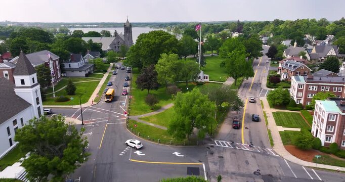 Aerial Fly-Through of Downtown Wakefield, Massachusetts