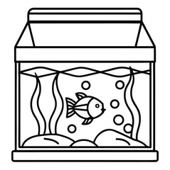 Vector illustration of an old stove design with a box, cat, and milk drawing