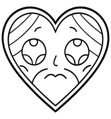 Obraz premium A cartoon heart with a cute smiling face is a fun and happy symbol of love