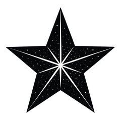 unique star silhouette vector illustration