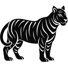 Obraz premium unique tiger silhouette vector illustration