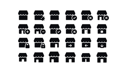 vector solid black filled icons Store Pickup (Basic) storepickup icon storepickup new storepickup old storepickup valid storepickup invalid storepickup active storepickup inactive.