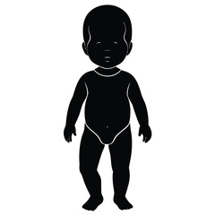 unique baby silhouette vector illustration