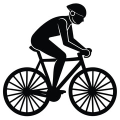 unique cyclist silhouette vector illustration