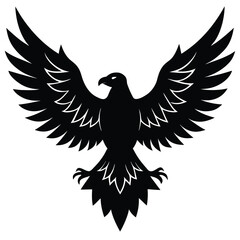 unique eagle silhouette vector illustration