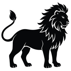 unique lion silhouette vector illustration