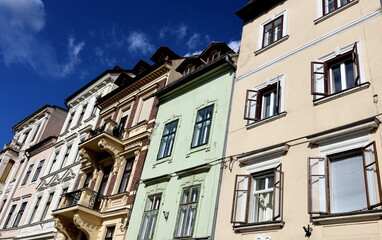 Malerische Altbaufassaden im Zentrum von Ljubljana