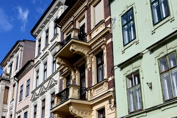 Malerische Altbaufassaden im Zentrum von Ljubljana
