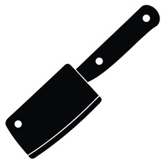 Shiny Steel Meat Cleaver Blade Icon