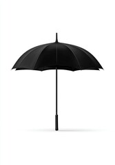 Black umbrella on white background