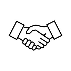 Naklejka premium Icon of a Business Handshake Partnership, Agreement, and Collaboration in Minimalistic Design