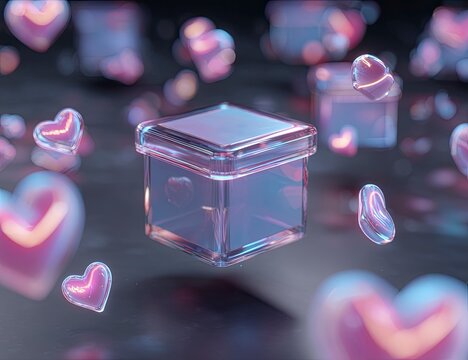 Chromatic Hearts A Neo-Romantic Futurescape - Powered by Adobe