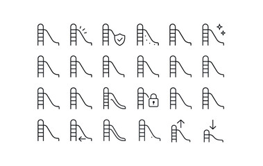 Fototapeta premium vector outline icons Slide (Basic) slide icon slide new slide old slide safe slide unsafe slide clean slide dirty slide open slide closed slide small slide large slide light slide dark.