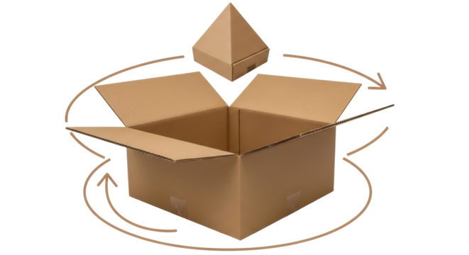 Isolated Cardboard Boxes with Arrows