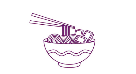 Isolated Noodles in a Bowl