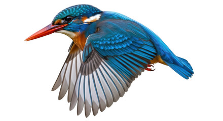 Isolated Flying Kingfisher Bird