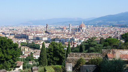 City view of the city of Florence in Italy