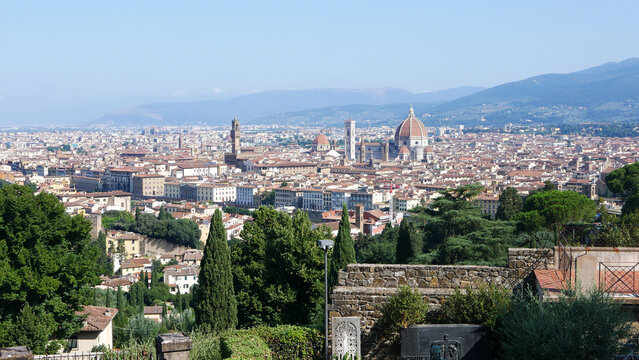 City view of the city of Florence in Italy