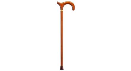 Isolated Wooden Walking Stick