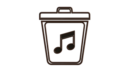 Isolated Music Trash Icon