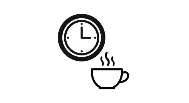 Isolated Coffee Time Icon
