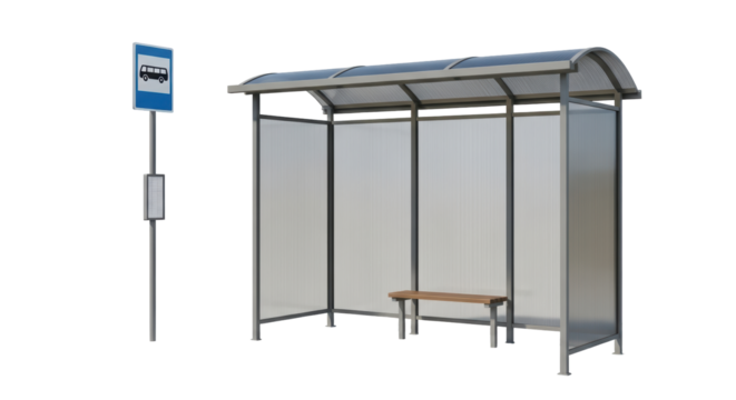 Isolated Bus Stop
