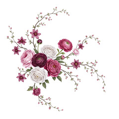 Elegant Floral Arrangement with Pink and White Blooms