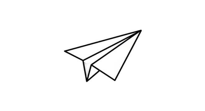 Isolated Paper Airplane